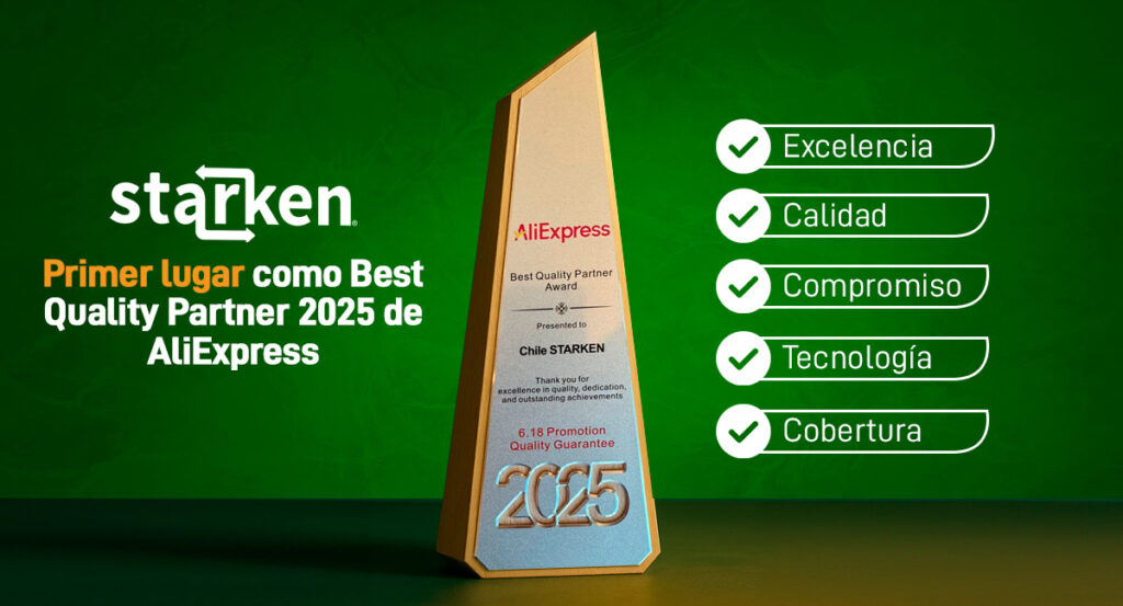 Starken es reconocido por AliExpress como Best Quality Partner 2025